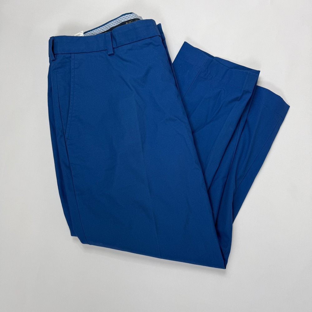 Brooks Brothers Clark Fit Royal Blue Supima Cotton Chino Pants Men 40x25 Cropped